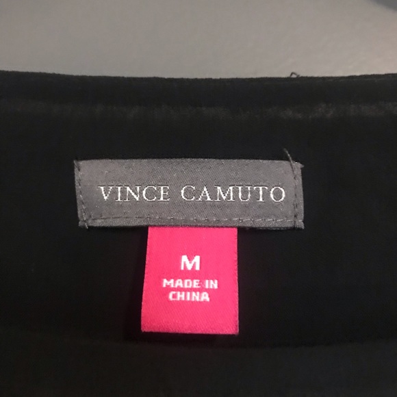 Vince Camuto Black Accordion Bell Sleeve Blouse - Picture 3 of 5